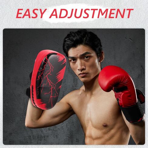 TOYANDONA Taekwondo Training Kick Paddle and Boxing Shield Pad, Black Red Pu Material, Explosion-Proof Martial Arts Hand Target for Kickboxing, Muay Thai, Karate Fitness Practice in Saudi Arabia