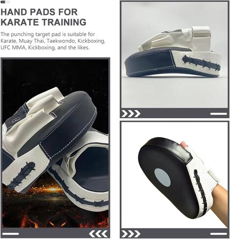 GALPADA Boxing Mitts and Kickboxing Training Pads Thickened Curved Hand Targets Black White for Martial Arts Striking Practice and Taekwondo Training in Saudi Arabia