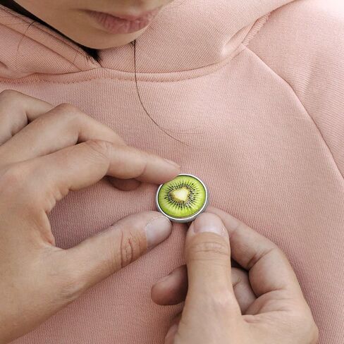 فاكهة الكيوي مع القلب طية صدر السترة دبوس لطيف بروش شارة قبعة الملابس والمجوهرات والاكسسوارات لحفل الزفاف هدية in Kuwait