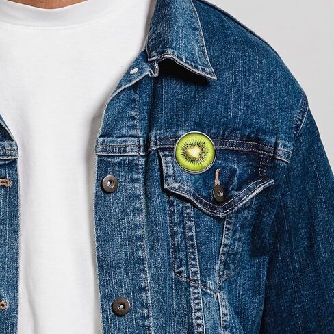 فاكهة الكيوي مع القلب طية صدر السترة دبوس لطيف بروش شارة قبعة الملابس والمجوهرات والاكسسوارات لحفل الزفاف هدية in Kuwait