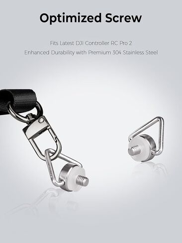حزام الحبل RC للطائرة بدون طيار | يناسب وحدات التحكم DJI RC Pro 2، RC/RC 2، RC Plus | نطاق قابل للتعديل ممتد من 22 إلى 29 بوصة | مشبك فولاذي متين 304 in Kuwait