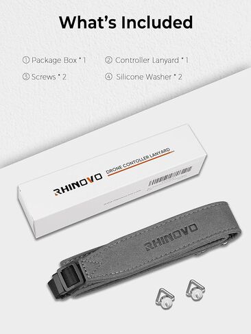 حزام الحبل RC للطائرة بدون طيار | يناسب وحدات التحكم DJI RC Pro 2، RC/RC 2، RC Plus | نطاق قابل للتعديل ممتد من 22 إلى 29 بوصة | مشبك فولاذي متين 304 in Kuwait