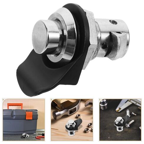 Mipcase Head Push Button Lock Zinc Alloy Chrome-Plated Industrial Push-to-Close Latch for Electrical Cabinets and Marine Tool Boxes, Non-Locking Cylinder-Free Design in Saudi Arabia