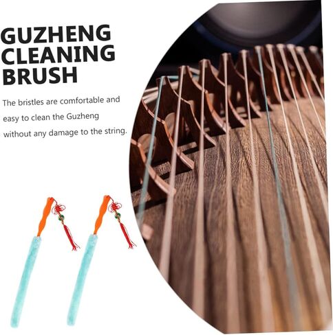 Guzheng Cleaning Brush 2pcs Rabbit Hair Brush for Dust Removal Instrument Care in Kuwait