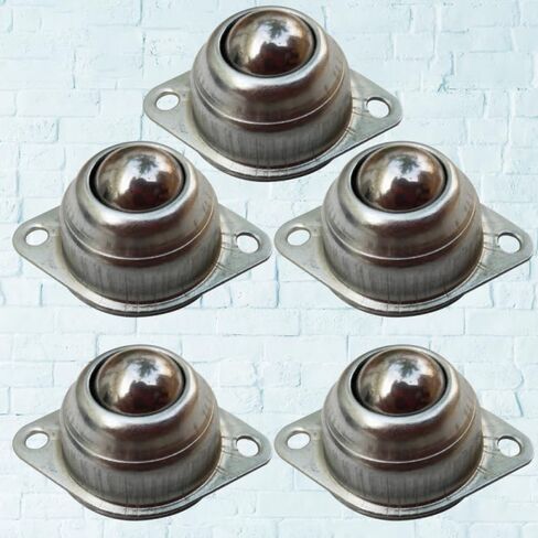 Caster Wheels for Furniture, 5pcs Steel Caster Wheels for Robot Steering Heavy Duty Rotation Easy Installation Premium Quality Round Transfer in Saudi Arabia