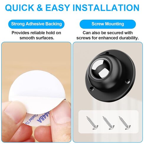4PCS Self Adhesive Caster Wheels, 360 Degree Rotating Swivel Wheels, 1 Inch Swivel Steel Universal Wheel Appliance Sliders, 28 LBS Load Capacity for Furniture, Storage Box, Trash Can in Saudi Arabia