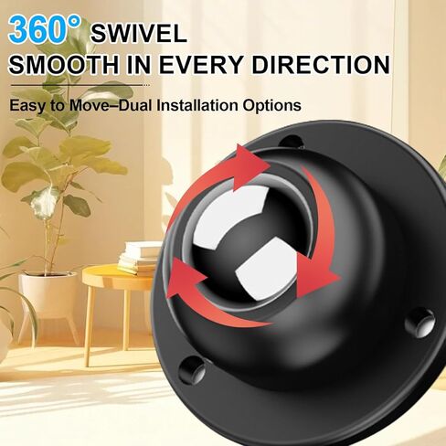 4PCS Self Adhesive Caster Wheels, 360 Degree Rotating Swivel Wheels, 1 Inch Swivel Steel Universal Wheel Appliance Sliders, 28 LBS Load Capacity for Furniture, Storage Box, Trash Can in Saudi Arabia
