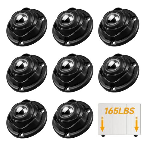16 Pack Clear Small Self Adhesive Appliance Caster Wheels 1 Inch for Furniture Low Profile Slider Rollers Load Capacity 41LBS Per Wheel YY023-16TM in Kuwait