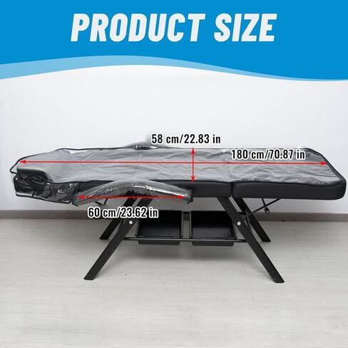 Beauty Bed Cover, 23x71 Inch EVA Transparent Non-Slip Folding Massage Bed Cover for Home Offices, Spa Shops, Hotel, Only Covers in Kuwait