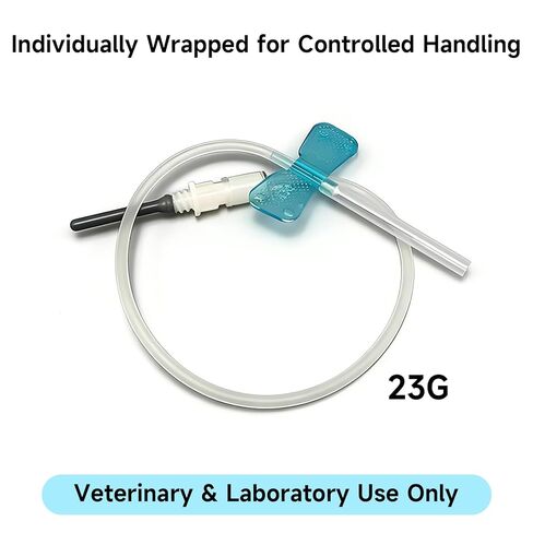 50 Butterfly-Shaped lancets, Size 23, Individually Packaged, Suitable for Laboratory and Veterinary use. in Saudi Arabia
