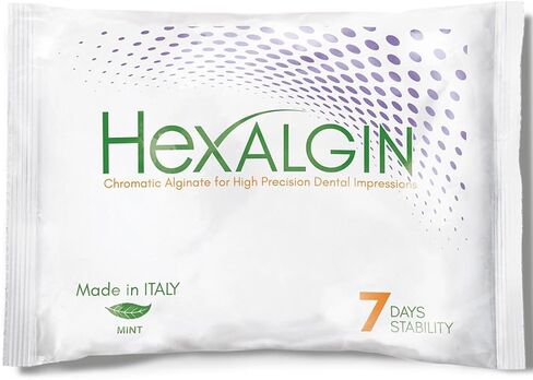 مجموعة سريعة من الجينات Hexa Hexalgin Chromatic Alginate لطبع الأسنان بدقة عالية 1 رطل. (نعناع) in Kuwait