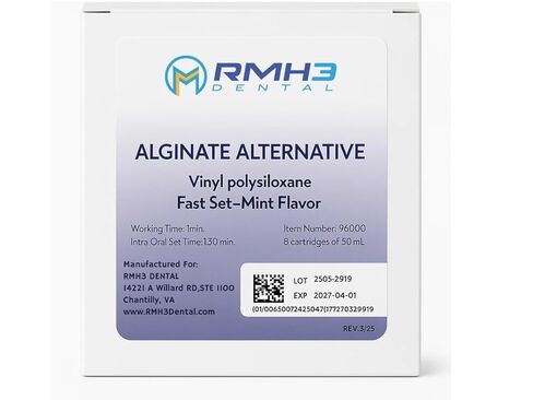 Dental VPS Alginate Alternative, Fast Set, Mint Flavor, 8-50mL in Kuwait