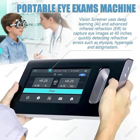 Portable Ophthalmology Vision Screener - 7" Touch Screen Eye Exam Machine, Rapid 3S Detection, 0-180° Axis, 98cm Di, Ideal for Quick Vision Screenings in Saudi Arabia