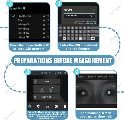 Portable Ophthalmology Vision Screener - 7" Touch Screen Eye Exam Machine, Rapid 3S Detection, 0-180° Axis, 98cm Di, Ideal for Quick Vision Screenings in Saudi Arabia