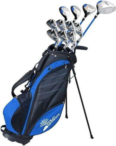 Palm Springs Golf VISA Mens +1" TALL GRAPHITE & STEEL Club Set & Stand Bag in Saudi Arabia
