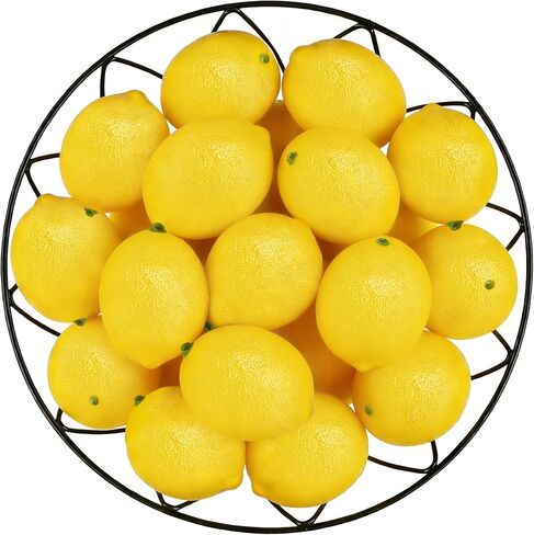 Toopify 20pcs Yellow Artificial Lemons,Fake Fruit Lemons Artificial Lifelike Simulation Lemon for Home House Kitchen Party Decoration in Kuwait