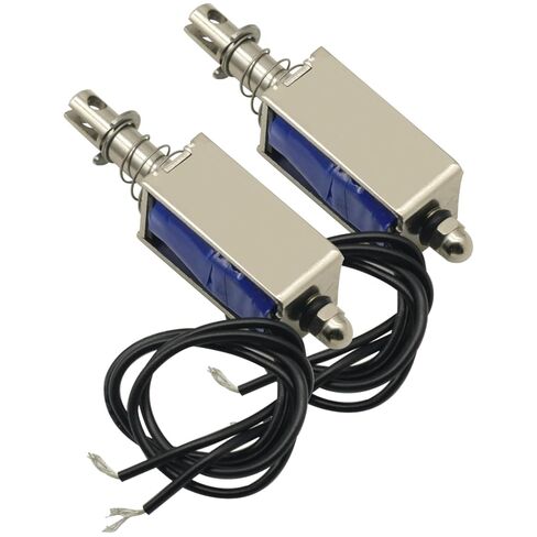 2PCS DC Solenoid 12V 300mA 5N/10mm Pull-Push-Type DC 12V Solenoid Electromagnet in Kuwait