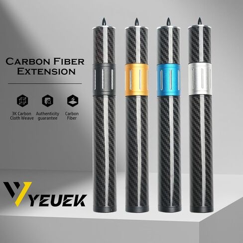 Pool Cue Extender, Billiards Stick Extension with 3 Bumpers, Carbon Fiber Telescopic Pool Stick, Adjustable for Billiard Accessories Extender in Saudi Arabia