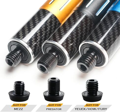 Pool Cue Extender, Billiards Stick Extension with 3 Bumpers, Carbon Fiber Telescopic Pool Stick, Adjustable for Billiard Accessories Extender in Saudi Arabia