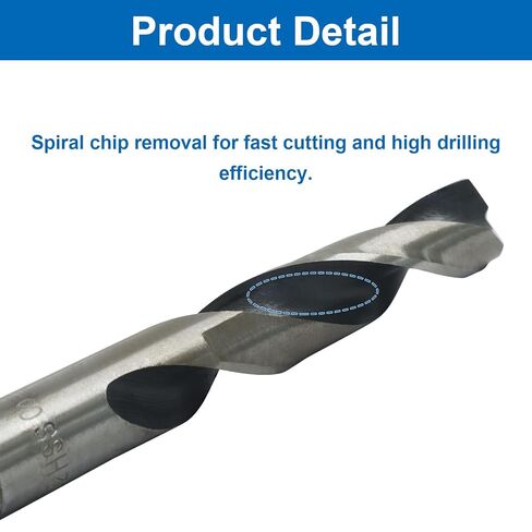 3 Pcs 17/32 HSSCO High Speed Steel M35 Twist Drill Bits with 1/2" Reduced Shank，Fractional Cobalt Silver and Deming Drill Bits for Stainless Steel in Saudi Arabia