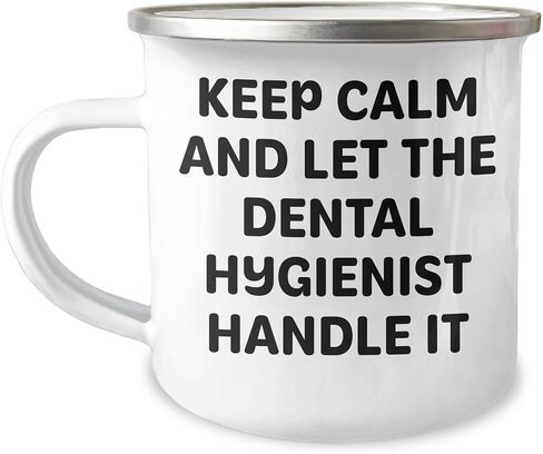 حافظ على الهدوء ودع أخصائي صحة الأسنان يتعامل معه، هدايا صحة الأسنان لعيد الحب، كوب التخييم للرجال والنساء in Kuwait