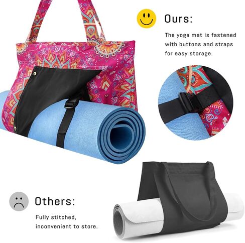 Mandala Yoga Mat Bag Large Yoga Bags and Carrier Fits All Your Stuff Yoga Tote Bags with Zipper Pocket Pilates Bag in Saudi Arabia