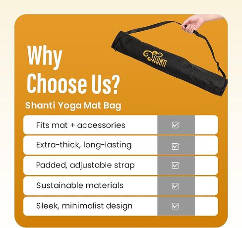 Shanti Diamond Series Yoga Mat Carrying Bag, 93cm Long. in Saudi Arabia
