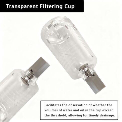 YSIL 1/4" NPT Compressed Air Filter Regulator Combo Piggyback,5 Micron Brass Element Semi-Auto Drain Water Oil Separator with 0-150 PSI Pressure Gauge,Metal Bracket AW2000-02 in Kuwait