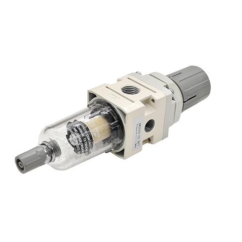 YSIL 1/4" NPT Compressed Air Filter Regulator Combo Piggyback,5 Micron Brass Element Semi-Auto Drain Water Oil Separator with 0-150 PSI Pressure Gauge,Metal Bracket AW2000-02 in Kuwait