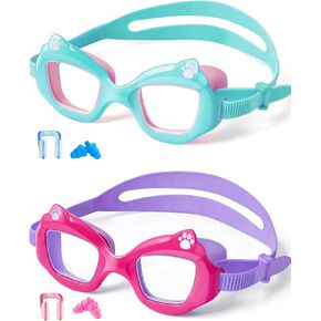 EverSport Kids Swim Goggles 2 Pack, Anti-Fog, Leakproof, Anti-UV, Wide View, No-Pull Strap, Ages 3-14, Boys Girls & Toddler in Kuwait