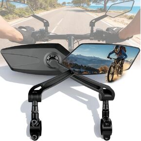 مرآة الدراجة، مرايا دراجة المقود، عدسة زجاجية عالية الدقة مقاومة للخدش، مرايا خلفية آمنة قابلة للدوران 360 درجة وقابلة للطي، مرآة رؤية خلفية للدراجة للسكوتر، الدراجة الإلكترونية، ملحقات الدراجة (زوج واحد) in Kuwait