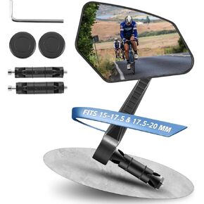 مرآة رؤية خلفية للدراجة قابلة للطي بزاوية 360 درجة وقابلة للتعديل تناسب القطر الداخلي 15-20 مم، لسكوتر الدراجة الإلكترونية على الطرق الجبلية للبالغين (عالمية لليسار واليمين) in Kuwait