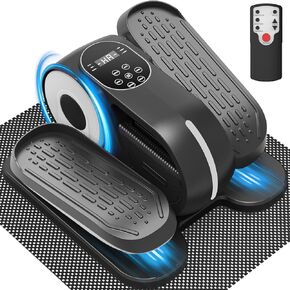 Under Desk Elliptical Machine, 12 Speeds Leg Exerciser as Seen on TV with RF Remote Control for Seniors, Auto & HR Mode Quiet Portable Seated Pedal Exerciser for Home and Office in Kuwait