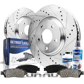 Detroit Axle - Brake Kit for 2009-2019 Toyota Corolla, 2008-2014 Scion xD, Front Ceramic Brake Pads Rear Semi-metallic Brake Shoes Replacement 2010 2011 2012 2013 2014 2015 2016 2017 2018 in Saudi Arabia