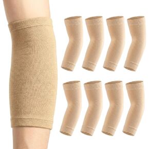 4 Pairs Tattoo Cover Up Sleeves for Women, Skin Tone Forearm Compression Arm Sleeves, Breathable Nude Color Scar Coverage Band for Office & Work (Nude) in Kuwait