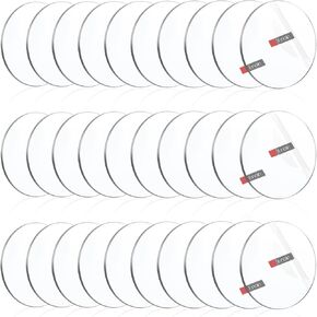 Enoin 30 حزمة من الفراغات الدائرية من الأكريليك مقاس 1.5 بوصة - أقراص أكريليك مقطوعة حسب حجم صفائح زجاج شبكي بسمك 1/8 بوصة، أقراص بلاتيكية زخارف شفافة للحرف اليدوية والحرف اليدوية، مشروع DIY، اللوحات in Kuwait