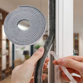 32.8 Ft Self Adhesive Weather Stripping Seal Strip Weatherstrip for Windows and Doors House Soundproofing,Windproof,Dustproof,Stronger Stickiness,0.35 Wide X 0.2 inch Thick, Gray in Saudi Arabia