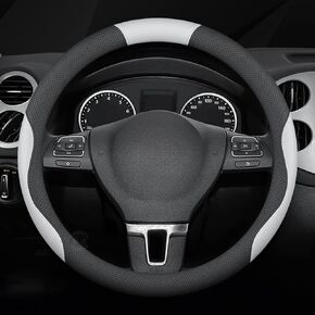 for Mazda MX-5 NC 1999-2026 Car Steering Wheel Cover Anti-Slip Breathable Car Steering Wheel Protector Car Accessories Interior,O-Type-Black White in Kuwait