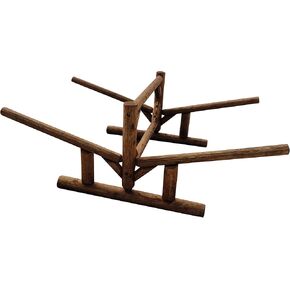 2-Place/Canoe Log Rack, Paddle Board Holder, Canoe Stand, Surfboard, Kayak Holder for Outside, Freestanding for Kayaks SUP Boards - Canyon Brown + 15" Anchor Kit in Kuwait