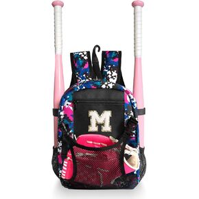 حقيبة دادوب للكرة اللينة للفتيات - للشباب والأطفال الصغار من سن 3 إلى 16 عامًا حقيبة ظهر للبيسبول مع خطاف سياج - حقيبة معدات للخفافيش والخوذ والمرابط والعتاد in Kuwait