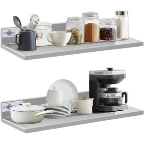 Profeshow الفولاذ المقاوم للصدأ الجرف الحائط التجاري رفوف الفولاذ المقاوم للصدأ 8.6 * 30 بوصة 58lb الثقيلة رف المطبخ التجاري لمطعم، بار، غرفة المرافق، المطبخ والمرآب in Kuwait