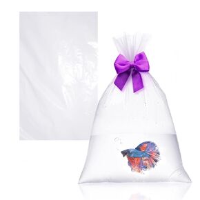 AMZ Clear Plastic Fish Bags for Live Fish, 6 x 12 Inch. Pack of 50 Polyethylene Live Fish Shipping Bags. 2 Mil Thick Aquarium Fish Bags. Durable Fish Transport Bags. Plastic Bags for Fish Transport in Kuwait