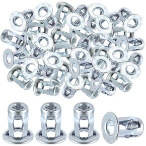 50 Packs Jack Nut 1/4''-20 Threaded Insert Petal Nuts Srew Anchor Spider Blind Fasteners Dowels for Plastic Zinc Plate Aluminum Alloy Steel Pipe Iron Sheet Hollow Plate in Kuwait