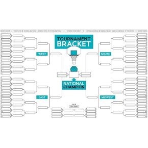 2026 Basketball Tournament Bracket Blank Poster 64 Team Chart Board Cool Wall Art Print Poster 24x16 in Saudi Arabia