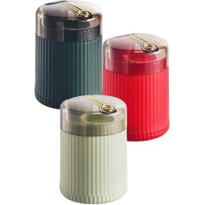3PCS Pop-Up Automatic Toothpick Dispenser，plastic tooth pick holder dispenser,toothpick dispenser,Push-Button Portable Toothpick Holder, for Home & Outdoor Use(Dark green, light green, red) in Kuwait