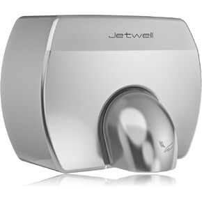 JETWELL مجفف الأيدي التجاري المدمج الأنيق، الرياح الدافئة الأوتوماتيكية عالية السرعة، غطاء من الفولاذ المقاوم للصدأ، AC110V-130V JW2830 in Kuwait