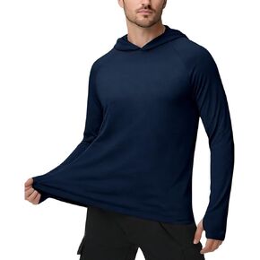 Sun Hoodie for Men Rash Guard Shirts UPF 50+ Sun Protection Long Sleeve Shirts Quick Dry Lightweight Fishing Hoodies in Kuwait