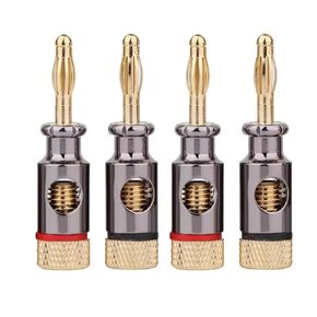 Fengpeng 2 قطعة 4 مم موصل قابس الموز محول مكبر الصوت موصلات الصوت والفيديو النحاس المطلي بالذهب (4 قطع) in Kuwait