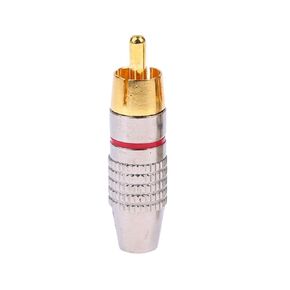 fengpeng Gold-Plated Solderless Plug - Locking Audio Video Connector for Speaker, Receiver & AV Systems(Red,20 PCS) in Kuwait