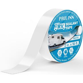 شريط لاصق مقاوم للماء من PAULINN Butyl، شريط إصلاح سقف RV بطول 10.16 سم × 50 قدم، أسود، شريط ختم سقف مقاوم للأشعة فوق البنفسجية ومقاوم للطقس من أجل إصلاح تسرب نافذة مقطورة العربة RV in Kuwait